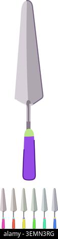 plaster trowel vector cartoon graphic Stock Vector