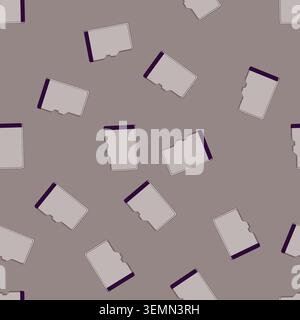 seamless pattern web memory card cartoon vector Stock Vector