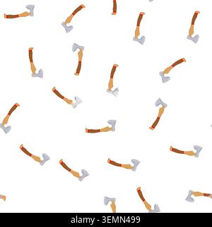 pattern plunder viking axe cartoon vector Stock Vector