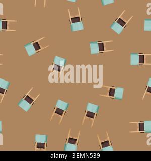 seamless pattern vase flower pot plant cartoon vector Stock Vector