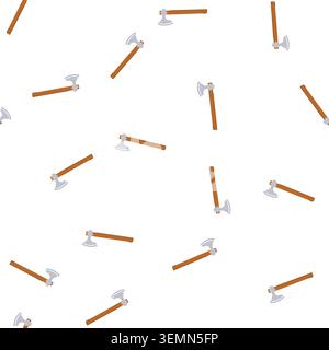 pattern ship viking axe cartoon vector Stock Vector