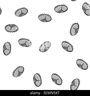 pattern Bottle cap illustrating beer or soda beverage closing Stock Vector