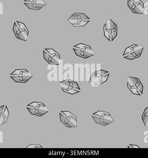 seamless pattern tournament knight helmet cartoon vector Stock Vector