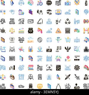 Business, finance and shopping icon vector collection Stock Vector