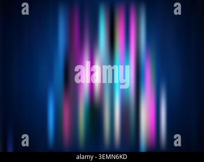 Soft blurred vertical stripes in vibrant colors against a dark background, creating a smooth and modern abstract design. Perfect for digital interface Stock Vector