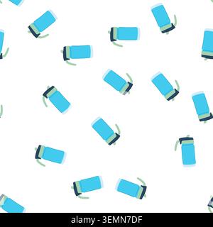 pattern hand thermos cup cartoon vector Stock Vector