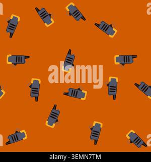 seamless pattern walkie talkie providing essential two way radio communication service Stock Vector