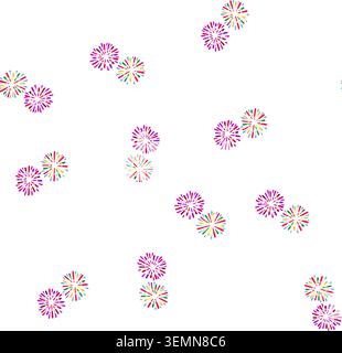 pattern display firework cartoon vector Stock Vector