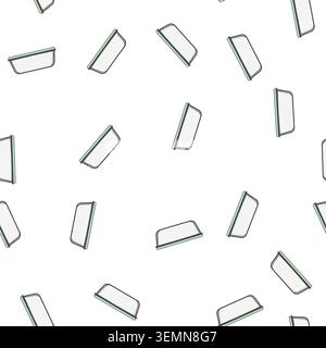 pattern reusable glass food storage container cartoon vector Stock Vector