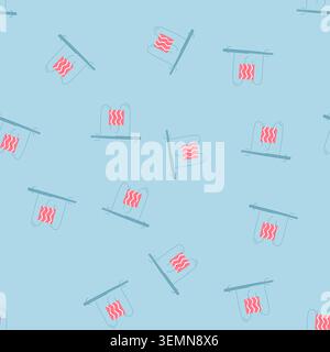 seamless pattern house heater towel cartoon vector Stock Vector