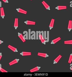 seamless pattern metal cocktail shaker cartoon vector Stock Vector