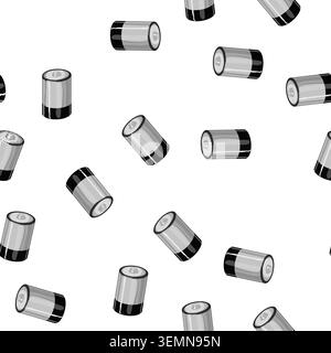pattern accumulator battery energy cartoon vector Stock Vector