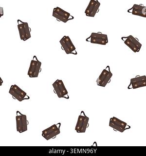 pattern coporate briefcase color icon vector Stock Vector
