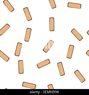 pattern texture wooden button cartoon vector Stock Vector