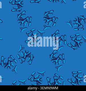 pattern bacteria epidemic sketch hand drawn Stock Vector