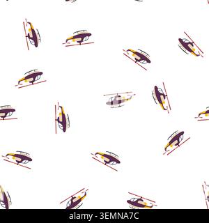 pattern control helicopter toy cartoon vector Stock Vector