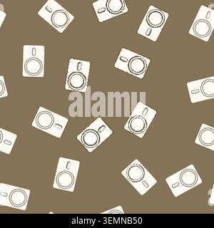 seamless pattern qi power bank wireless cartoon vector Stock Vector