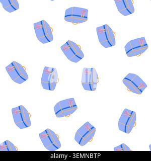pattern zipper cosmetic pouch cartoon vector Stock Vector