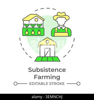 Subsistence multi color concept icon Stock Vector