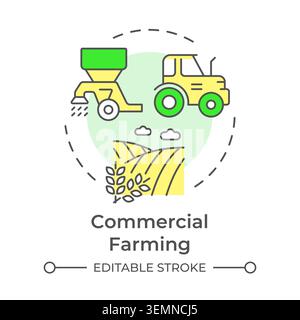 Commercial multi color concept icon Stock Vector