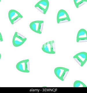 pattern health dental floss cartoon vector Stock Vector
