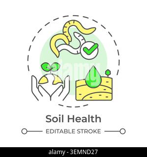 Soil health multi color concept icon Stock Vector
