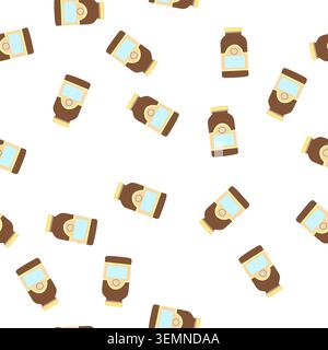 pattern healthy vitamin capsule cartoon vector Stock Vector