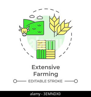 Extensive multi color concept icon Stock Vector