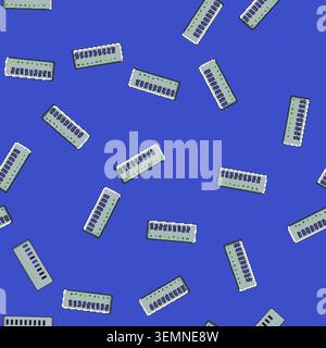 seamless pattern port usb hub cartoon vector Stock Vector