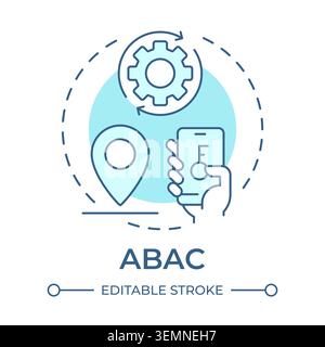 ABAC soft blue concept icon Stock Vector