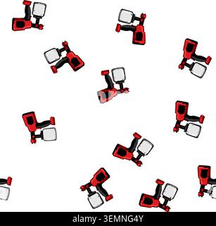 pattern er paint sprayer cartoon vector Stock Vector