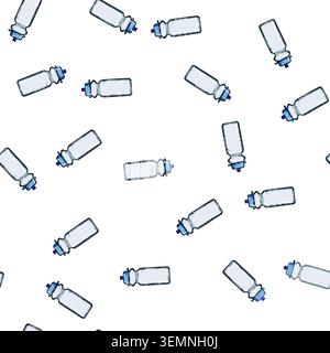 pattern sport bike bottle cartoon vector Stock Vector