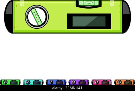 Building level precision measuring construction tool Stock Vector