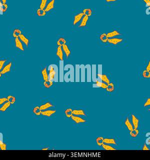seamless pattern bow hair ribbon cartoon vector Stock Vector