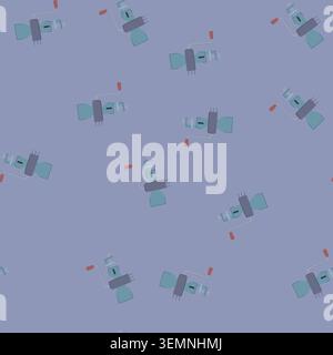 seamless pattern kitchen meat grinder cartoon vector Stock Vector