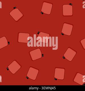 seamless pattern oil plastic tank cartoon vector Stock Vector