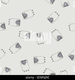 seamless pattern pipe water boiler cartoon vector Stock Vector