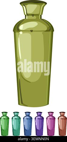 beverage cocktail shaker cartoon vector graphic Stock Vector