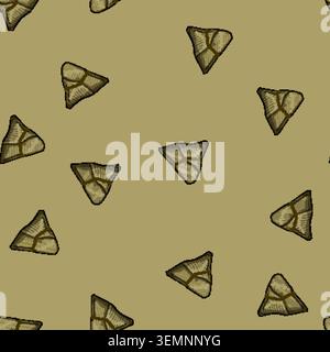 seamless pattern Zongzi glutinous rice dumpling traditional asian food vector Stock Vector