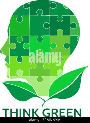 Think green concept Stock Vector