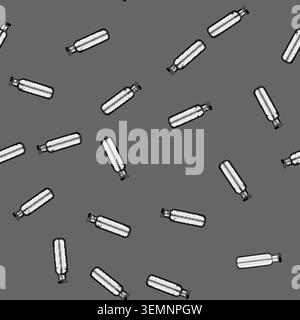 seamless pattern sport stainless bottle cartoon vector Stock Vector