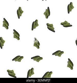 pattern bedroom man slippers cartoon vector Stock Vector