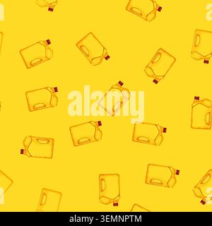 seamless pattern diesel motor oil cartoon vector Stock Vector