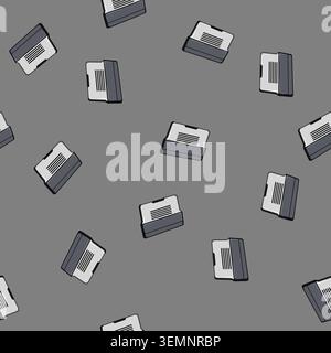 seamless pattern equipment cooling pad cartoon vector Stock Vector