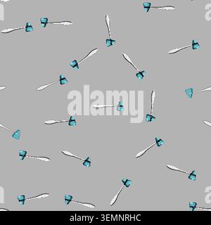seamless pattern examination reflex hammer cartoon vector Stock Vector