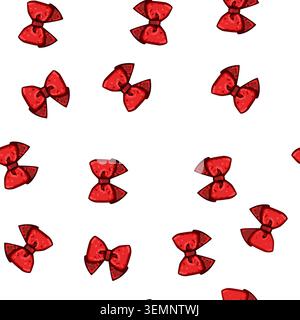 pattern tie hair ribbon cartoon vector Stock Vector