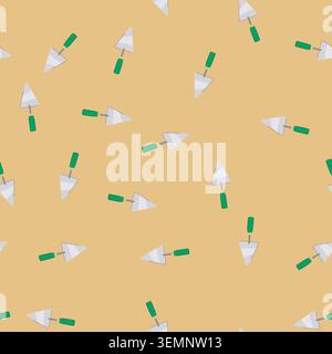 seamless pattern repair trowel cartoon vector Stock Vector