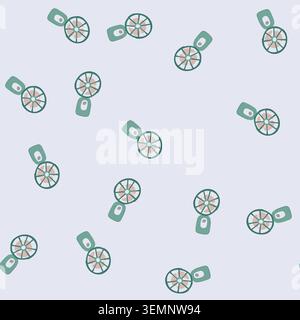 seamless pattern quiet hand electric fan cartoon vector Stock Vector