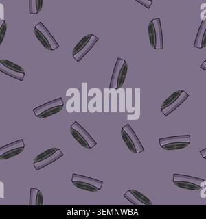 seamless pattern pancake crepe maker cartoon vector Stock Vector