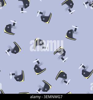 seamless pattern food meat grinder cartoon vector Stock Vector